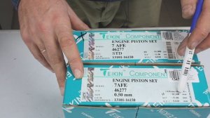 7AFE (1.8L) Toyota поршни Teikin 46277STD и 46277050