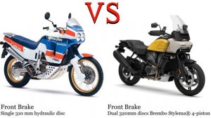 Honda XRV 650 Africa Twin vs Harley Davidson Pan America 1250 Test specification comparison