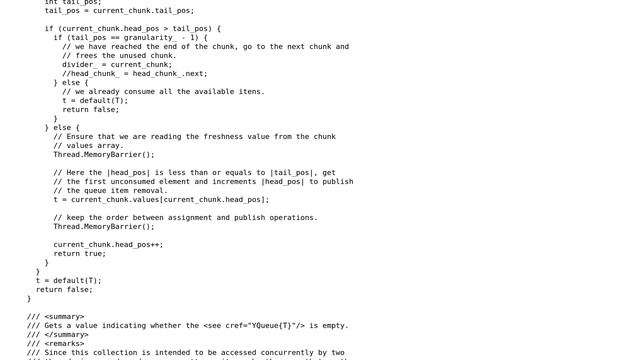 Code Review: Publisher/Consumer thread-safe lock-free queue with a single publisher/consumer смотреть онлайн