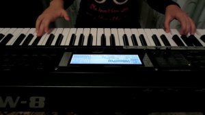 Игра на синтезаторе . Музыка к песне "Седая ночь"