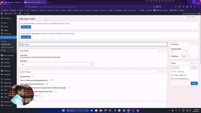 How To Add New Field in Woocommerce Registration Page | Bamgla | Developer inzams