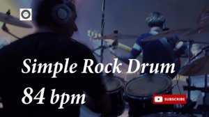 Simple Rock Drum Groove - 84 bpm - HQ