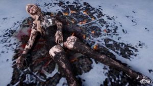 Skyrim SE Gore Ryona Business Lady is killed by Dragon