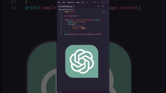 ChatGPT in Python for Beginners, ChatGPT How To Use? ChatGPT Python API #python #coding #programmin