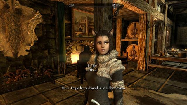 Skyrim SE: M'rissi singing at the Inn смотреть онлайн