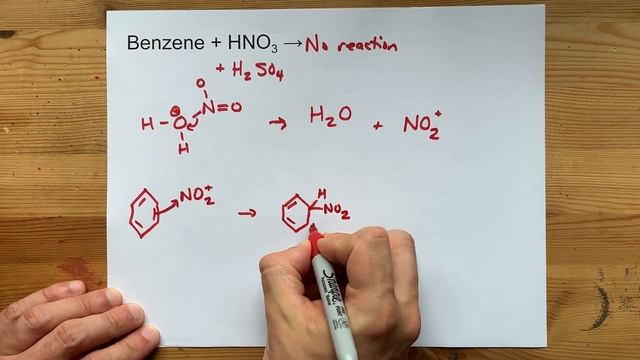 Benzene + HNO3 = ??? (No reaction) смотреть онлайн