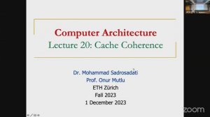 Computer Architecture - Lecture 20: Cache Coherence (Fall 2023)