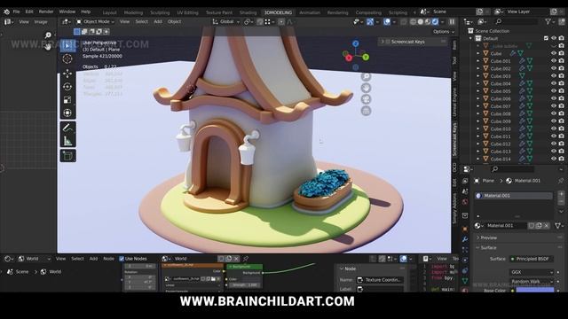 3D Modeling & Rendering a Cute 3D Hut in Blender 3.0 смотреть онлайн