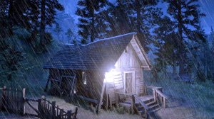 Сильный дождь ночью, чтобы мгновенно заснуть - Глубокий сон под проливной дождь на жестяной крыше