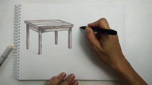 Интерьерный скетчинг для начинающих | Урок 5 – Стол