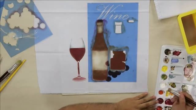 Vinho e uvas com stencil смотреть онлайн