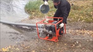 Запускаем мотопомпу