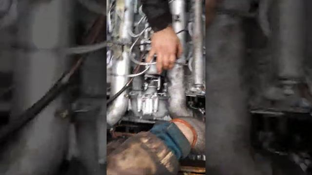 Запуск двигателя ЯМЗ-240 на автомобиле БелАЗ