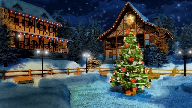 Christmas Cottage winter landscape, animated painting, frame tv christmas art free, screensaver смотреть онлайн