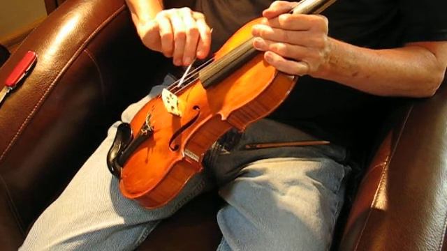 Bridge Acoustical (Tap Tone) Tuning on Opus #15   Violin смотреть онлайн