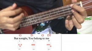TONIGHT YOU BELONG TO ME  - Eddie Vedder | UKULELE cover | lyric and chords