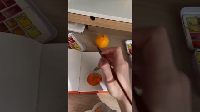 Акварельный мандарин 🍊