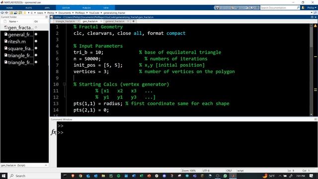 Approaches to Write General, Robust Code [Example: Sierpinski Fractal Algorithm] | MATLAB Tutorial