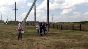 Снятие пострадавшего с опоры