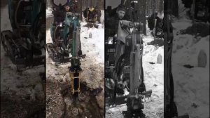 Миниэкскаватор Kobelco sk013 и гидромолот delta fx3