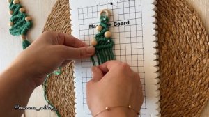 Macrame Tutorial, мастер класс макраме для начинающих елка, новогодний декор макраме