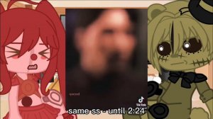 elizabeth afton and cc/evan afton react to michael afton | circus baby, golden freddy, gacha react