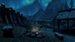 Bandit Hideout Campfire [ Crackling Fire & Night Ambience ] Skyrim