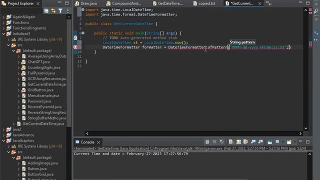 java program to get current date and time ,#coding ,#java ,#javaexample #programming ,#fun