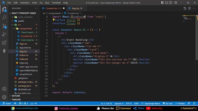 Event Handling With React Typescript