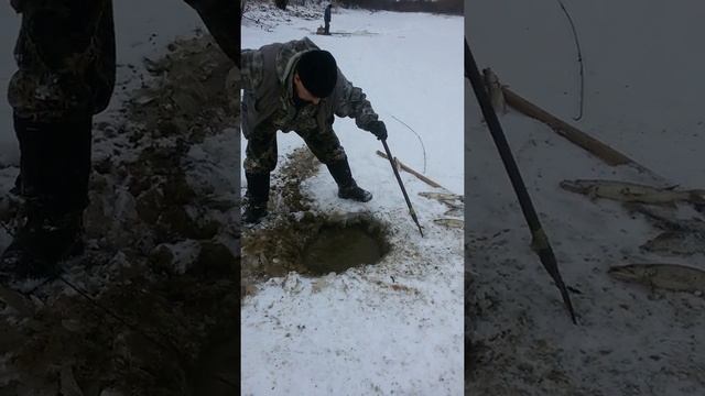 Еше один способ зимний рыбалки в нягани