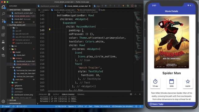 Flutter Movie App Tutorial | Part 2 | Flutter UI
