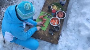 Зимний Ванлайф продолжается. Карело-финская уха Лохикейто. Полярное сияние. Серия 4