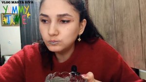 MUKBANG ASMR Blue uzbek salty dessert