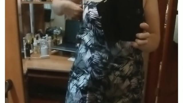 Летнее платье из хлопка стрейч. смотреть онлайн