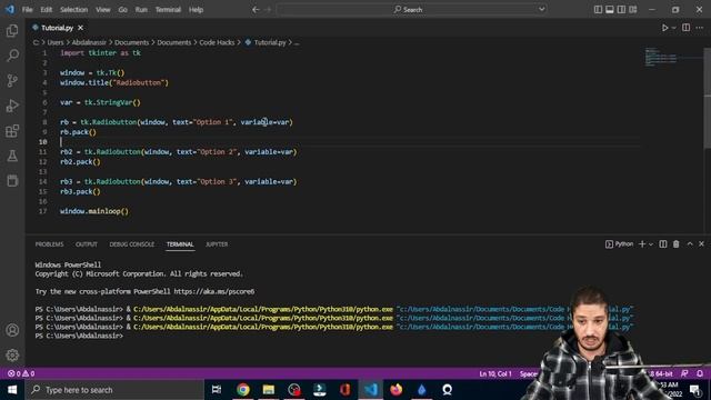 7. Tkinter - Radiobutton