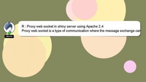 R : Proxy web socket in shiny server using Apache 2.4