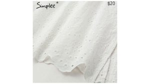 Одежда с AliExpress. Пикантное длинное платье белого цвета с V образным вырезом.