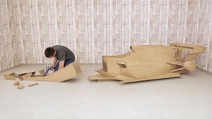 How to Make FORMULA 1 Car from Cardboard for 500 hours