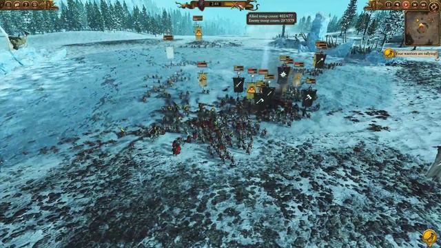Chaos vs Norsca  BRUTAL CHAOS SHOWDOWN - Total War Warhammer 2