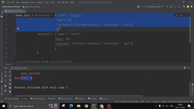 Python for Beginners in Hindi #6 -  Dictionary