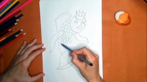 Как нарисовать золотую рыбку карандашом. Онлайн-школа рисования "Малевашки"