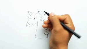 How to draw a cute unicorn / Как нарисовать Единорога  / Kara mengambar dan mewarnai  / сурет салу