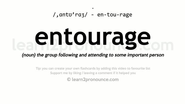 Pronunciation of Entourage | Definition of Entourage смотреть онлайн