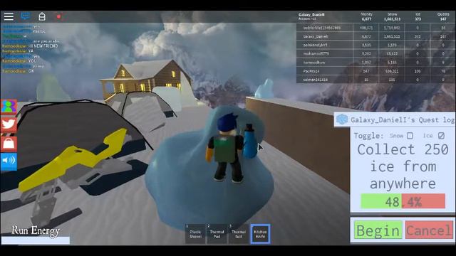 Первый квест (лед)  и иследование горы в Snow Shoveling Simulator