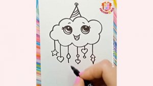 Как рисовать ОБЛАКО милый рисунок?️#draw #funny