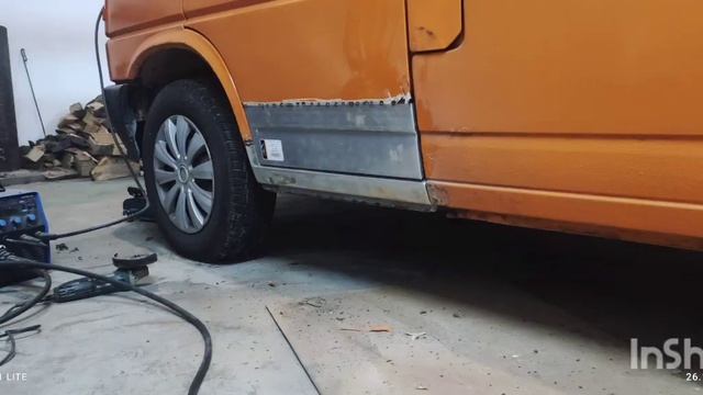 ремонт кузова # Volkswagen т-4#ремонтпорогов #сварка #ремонтдвери#