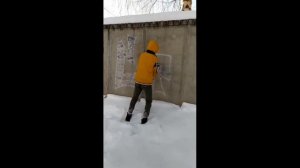 граффити тегинг бомбинг зимой -20🥶