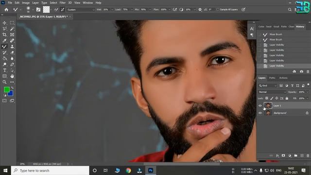 High End Skin Retouching Using Mixer Brush Tool in Photoshop - Mixer Bruh Tool Settings смотреть онлайн