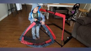 L RUNNZER Portable Soccer Goal, Pop Up Soccer Goal Net for Backyard, Set of 2 review