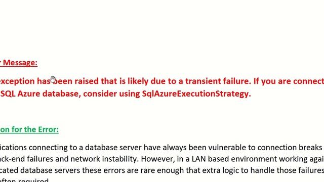 An exception has been raised that is likely due to a transient failure. смотреть онлайн